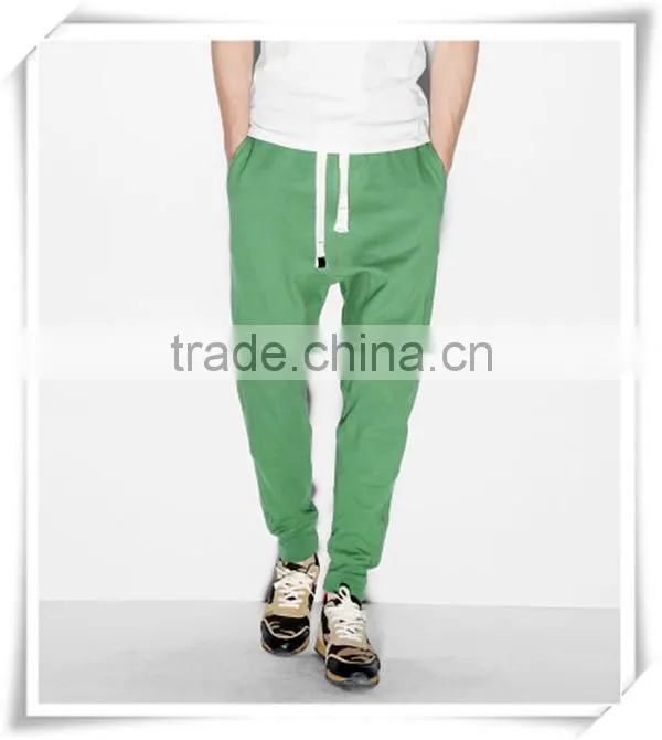 Mens cotton spandex jersey harem pant custom fashion design harem pants