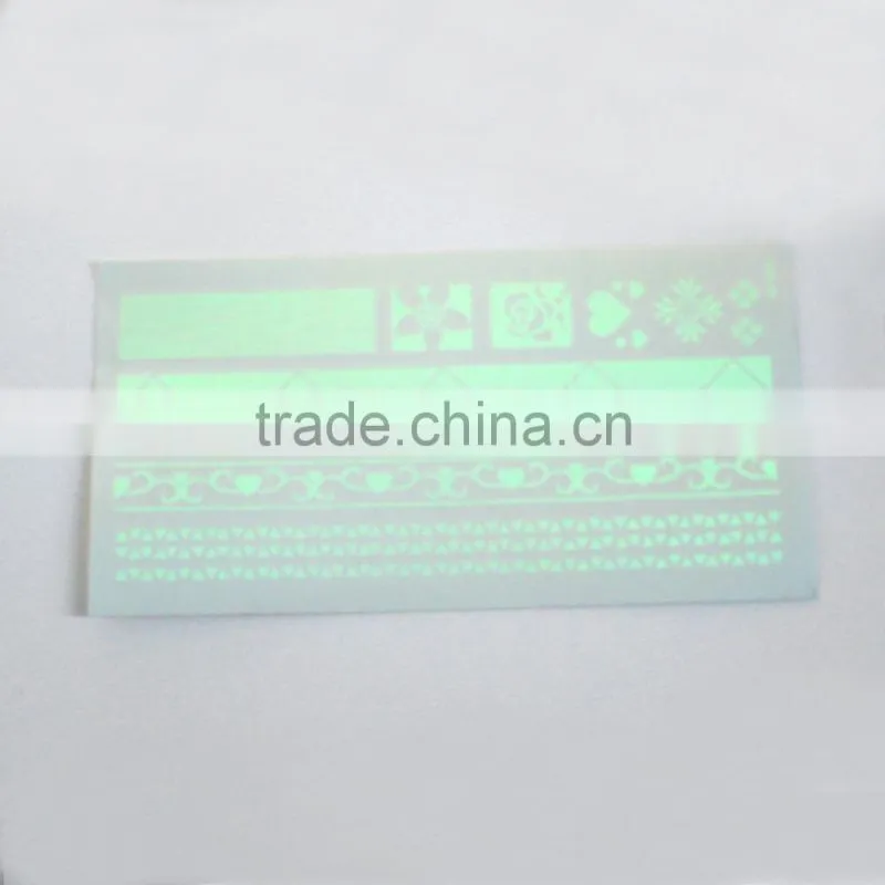 Custom Available Mixed Pattern Metallic Glow In The Dark Waterproof Temporary Tattoo Stickers