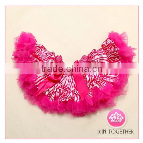 Adult pettiskirt plus size baby girl chiffon pettiskirt with rosettes