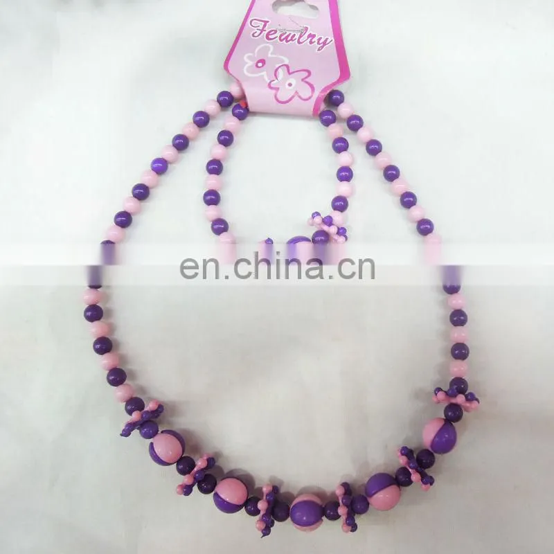 Hot NEW 2015 striped bright color necklace for children