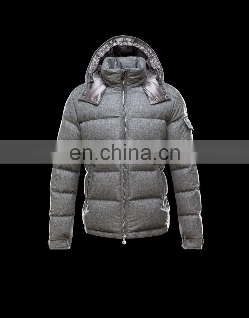 men artificial down jacket with detachable hood