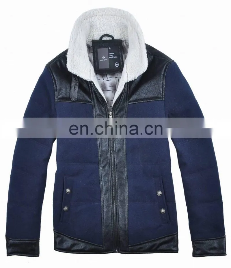 2017 latest design mens handsome padded pu leather jacket motrocycle