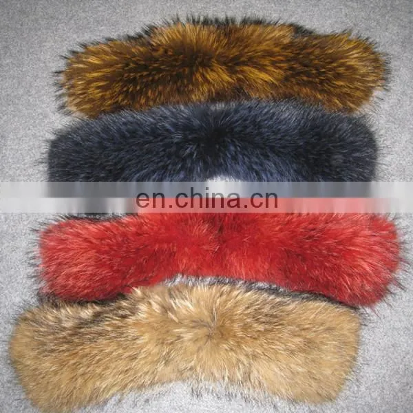 Wholesale Top Quality Dyed Color Raccoon Fur Collar