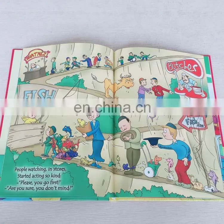 Cheap children's education thick hardcover book coloring printing hardcover story book