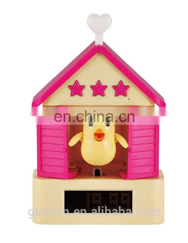 New design cute cartoon alarm clock kids digital alarm clocks bird alarm clock