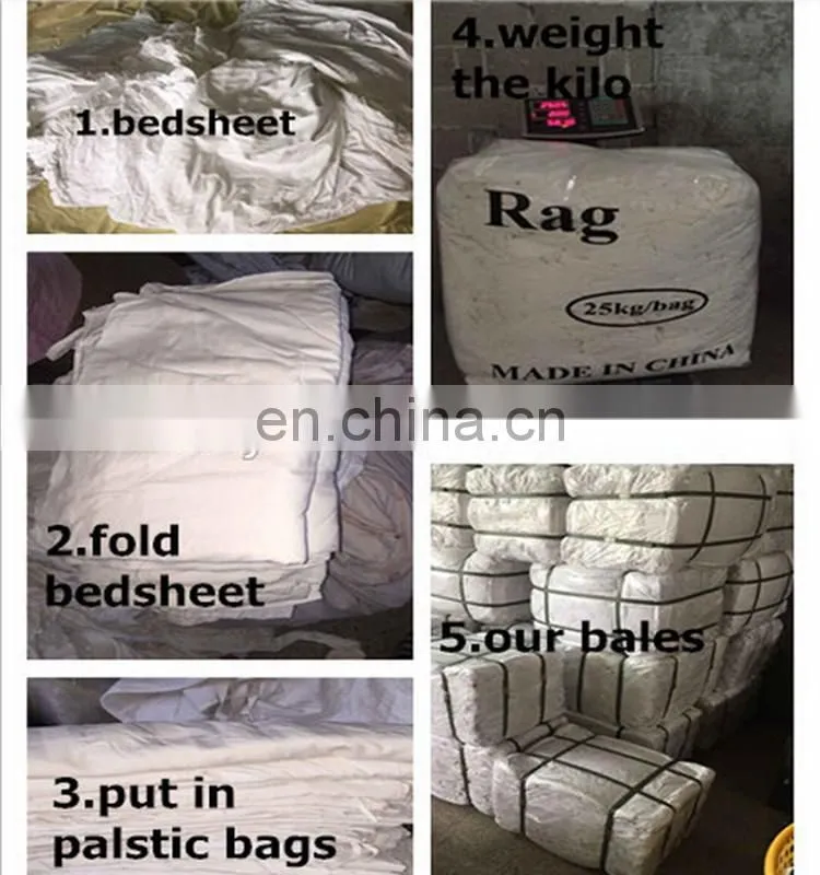 wholesale industrial cotton wiping rags recycled wipers 100% cotton cleaning rag
