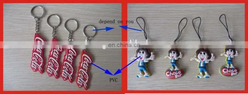 Custom soft PVC keychain/keyring for wholesale