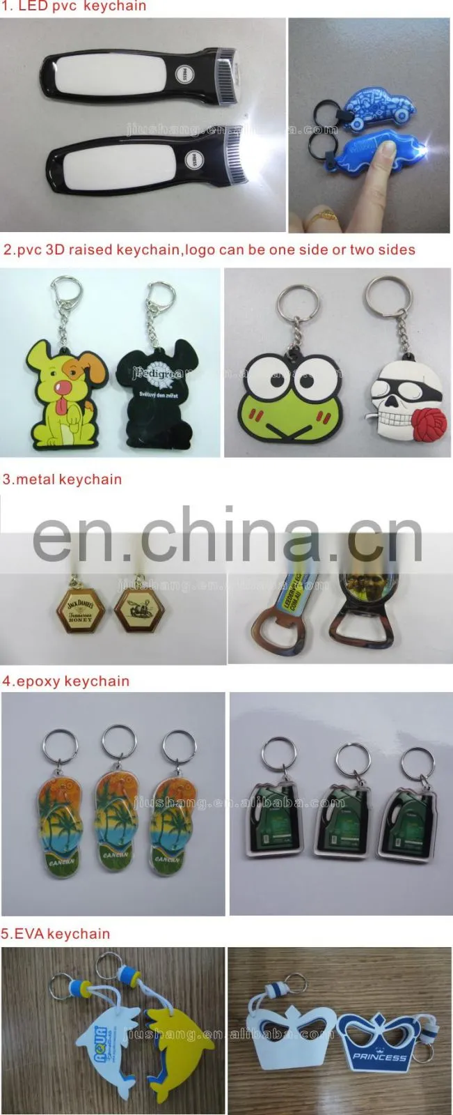 Custom made simple plain blank metal keyrings for advertising