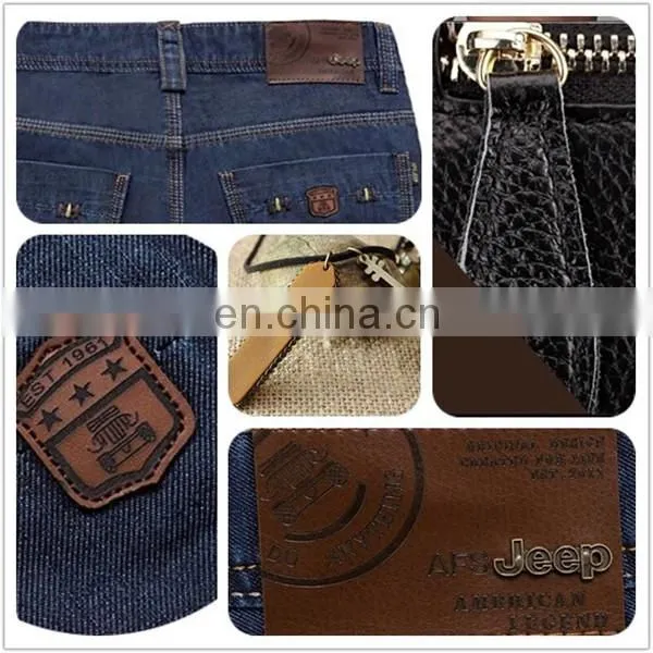 embroidered leather patch for jeans custom leather patches