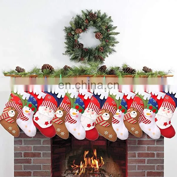 Wholesale Personalized Plush Fleece Christmas Decorations Stocking