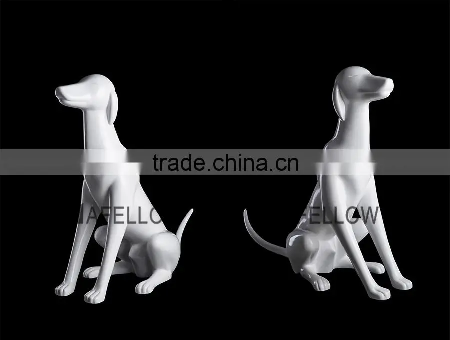 white Fiberglass abstract Dog mannequin for sale