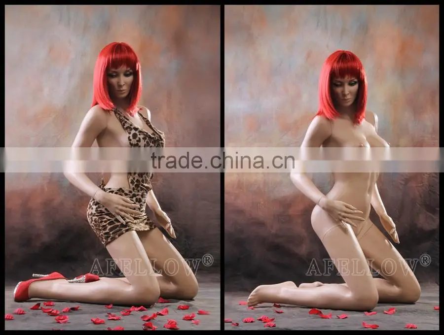 Kneeling Position Big chest female mannequin, Sexy Women Mannequin VIS3