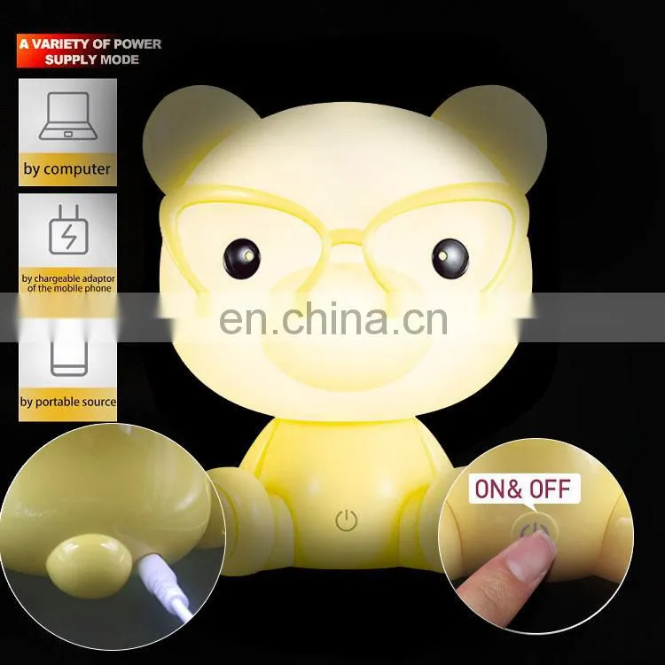 2020 Wholesale Newest creative animal lamps kid 3d led night light for bedroom