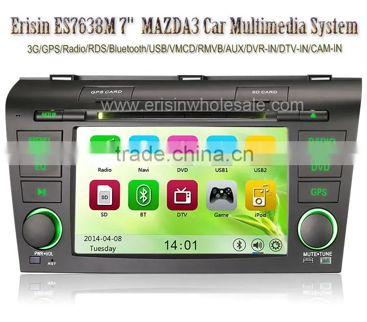 Erisin ES7638M 7" Car Audio Radio Player with GPS 3G Games