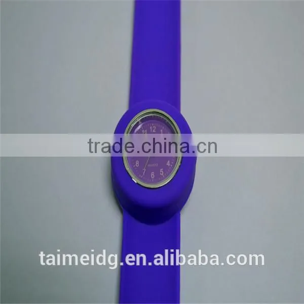 Top design slap on watch silicone