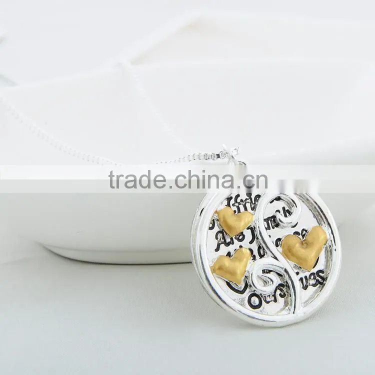 2015 European and American pop tree girlfriends love initial pendant necklace