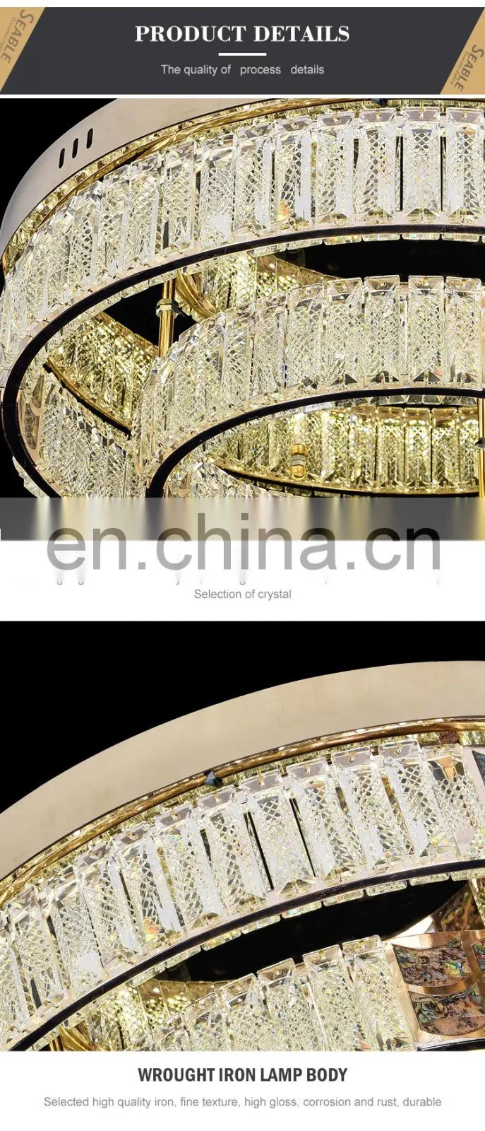 Luxury Style Interior Decoration Dining Room Living Room Modern Crystal LED Ceiling Lamp