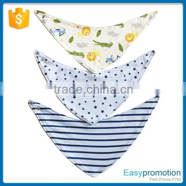 2016 Promotional Gifts China Supplier 100%Cotton Triangle Baby Bibs
