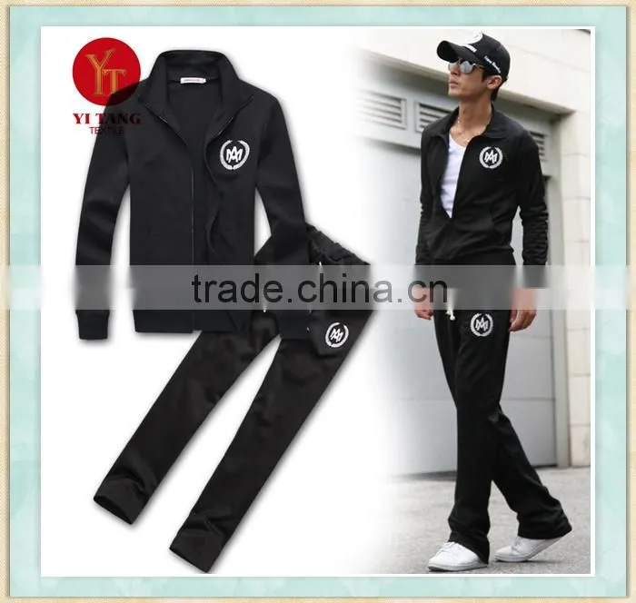 Top sell men fleece sweater set without hood