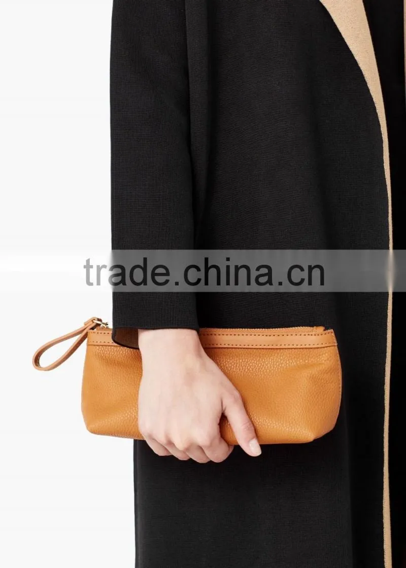pebbled leather cosmetic bag with wristlet makeup case pouch multiple clutch purse for ladies