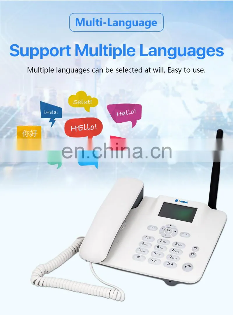 ALLINGE SDS1440 Customized Cheap Smart Telephone Desk Corded Fixed GSM Landline Phones Corded Telephones with Sim Card Slots