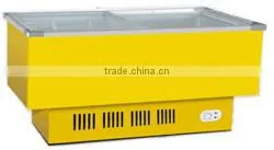 Large capacity island chest freezer for dumplings, frozen meat, chicken and sea food