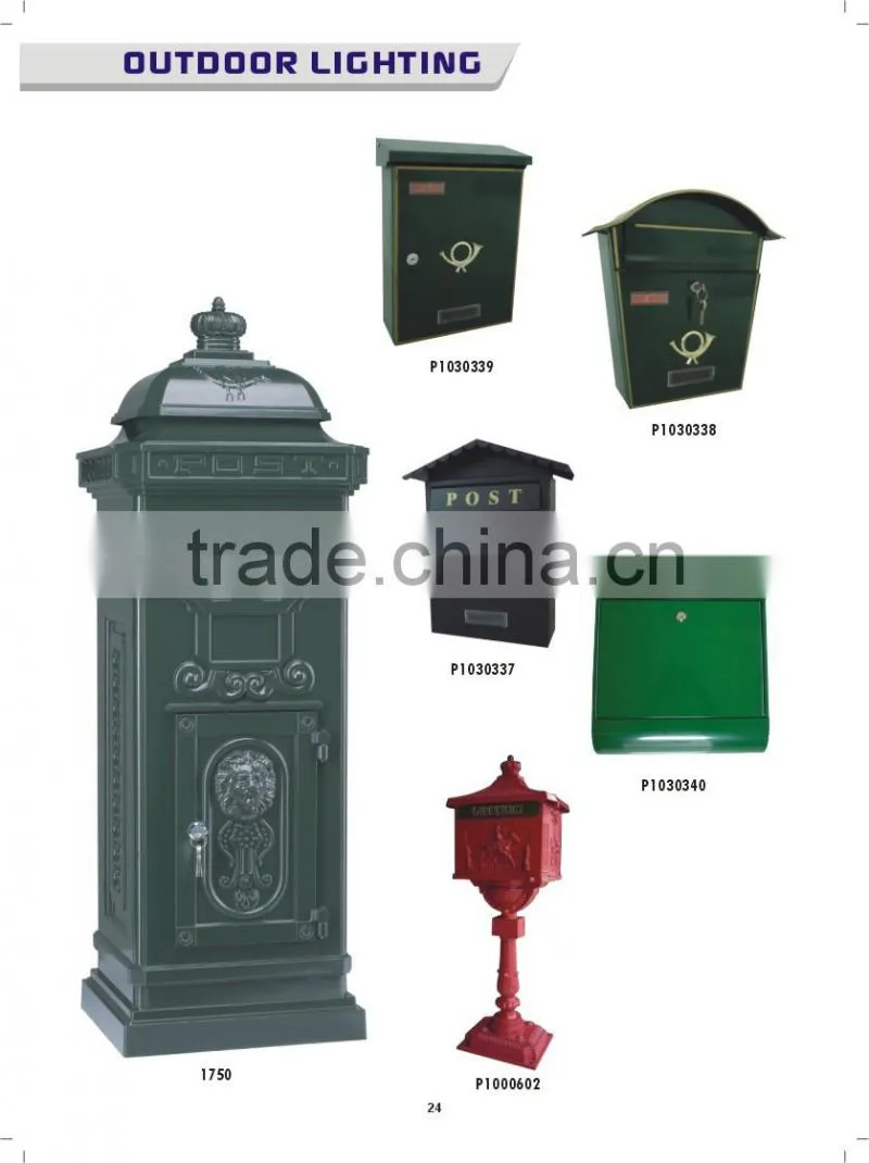 Customised Outdoor Newspaper Die Casting Aluminum American Mail Box