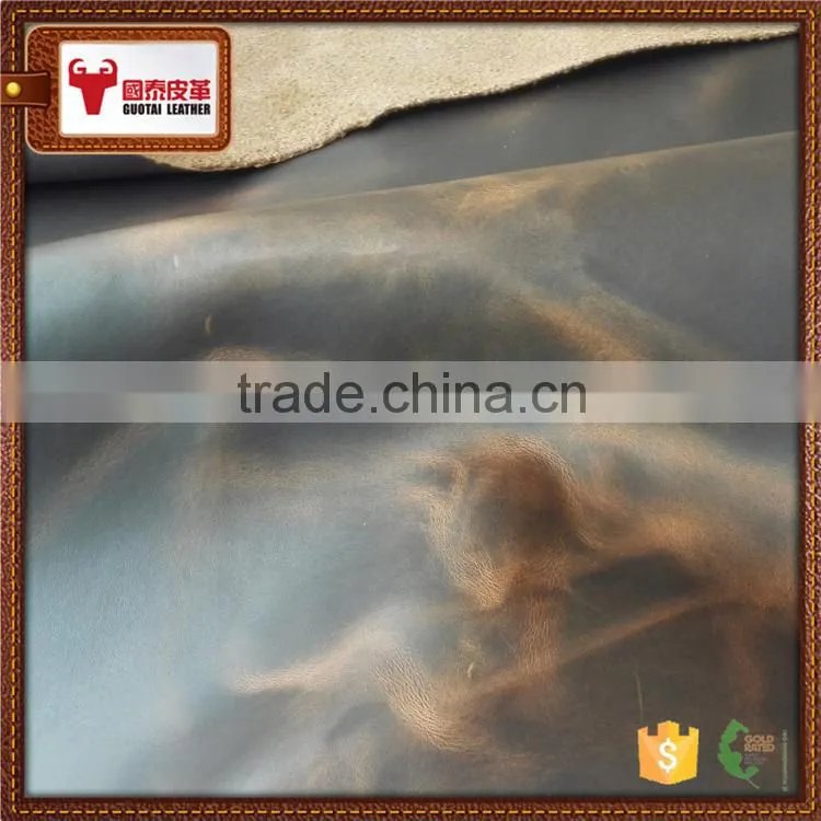 genuine crazy horse leather supplier in China