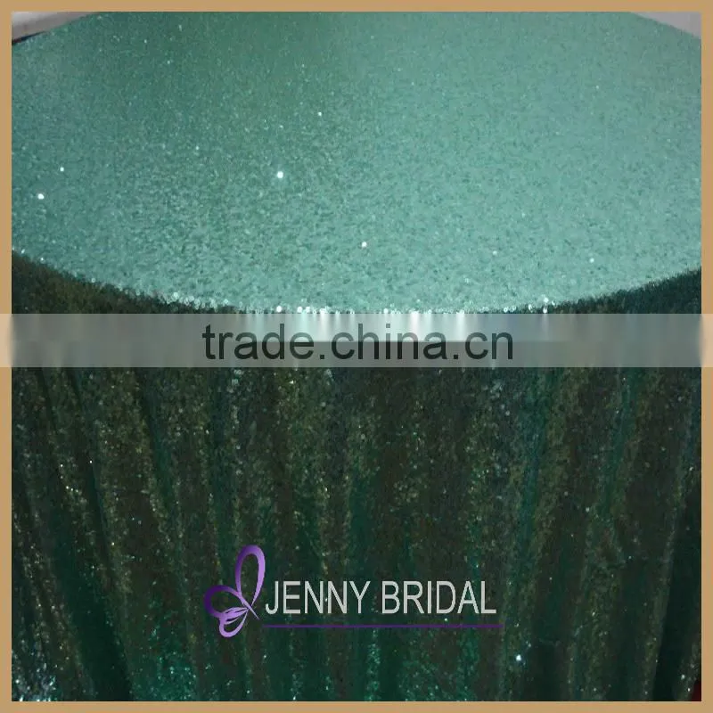 SQN#22 wholesale 100% polyester mint grenn sequin table linens fancy tablecloths