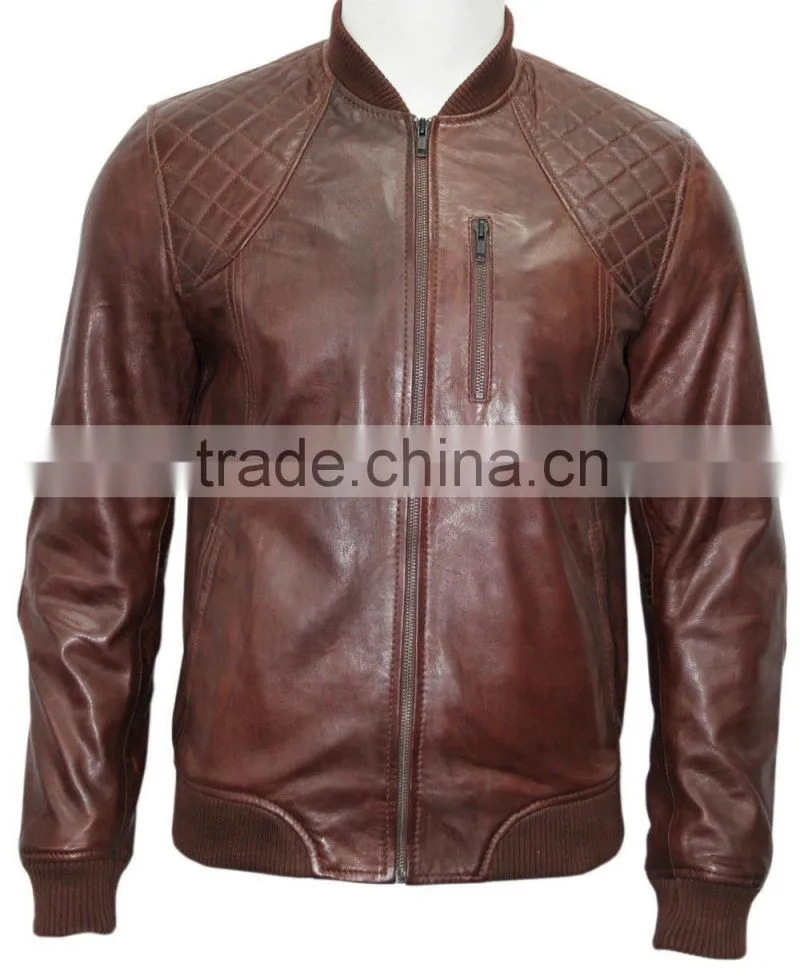 Brown leather jackets for men