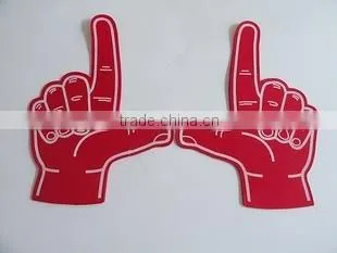 factory hot sale! welcomed and colourful cheering foam hand