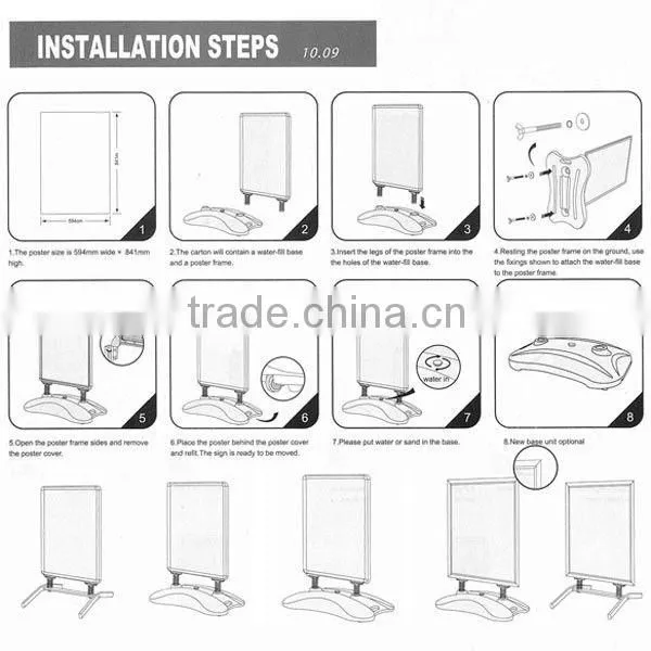 Water injection stand poster frame