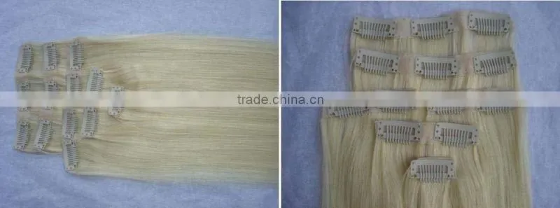 22" 613# clip in curly hair extensions clip on hair extension