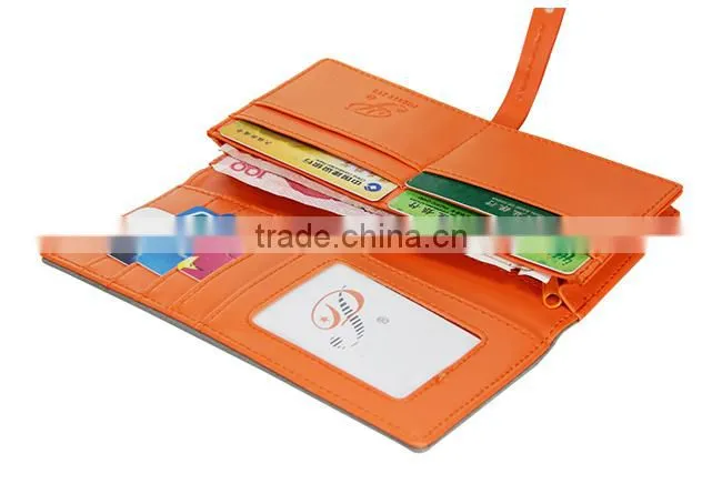 PU leather long women wallet
