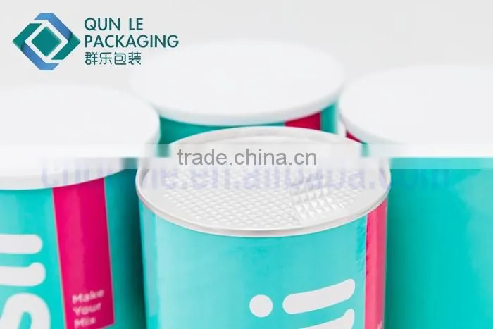 Custom Round Shaped Rigid Mixed Cereals Paper Can