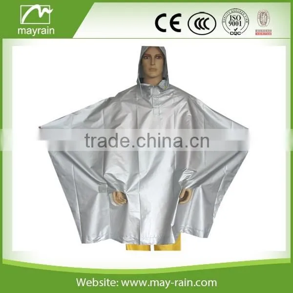 Adult waterproof pvc rain poncho