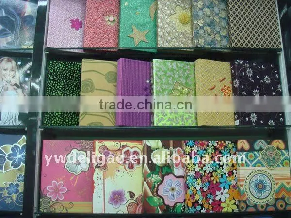 Flower Printed Paper Wrapping Ring Binder Desktop File Folder for Office Stationery Cardboard A4 or FC Size