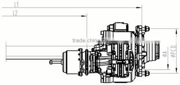 OEM china round beam agricultural trailer axle L1 united arab steel wheel rim semi-trailer lift axle