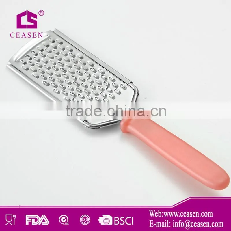 good quality stainless steel flat grater with pp handle food vegetable kitchen grater