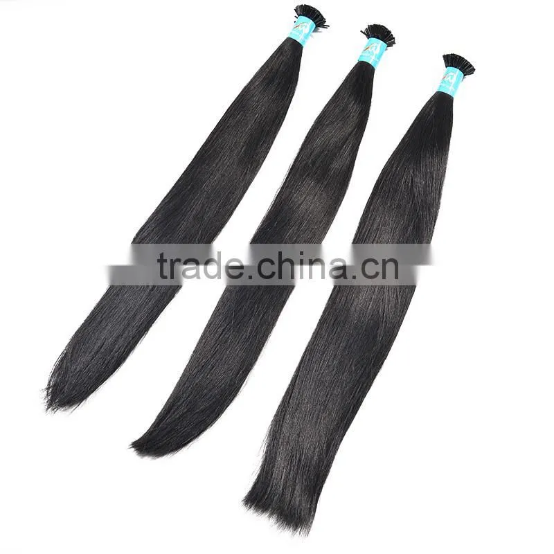 Virgin Remy Indian Human Hair Extensions I Tip Silky Straight Hair