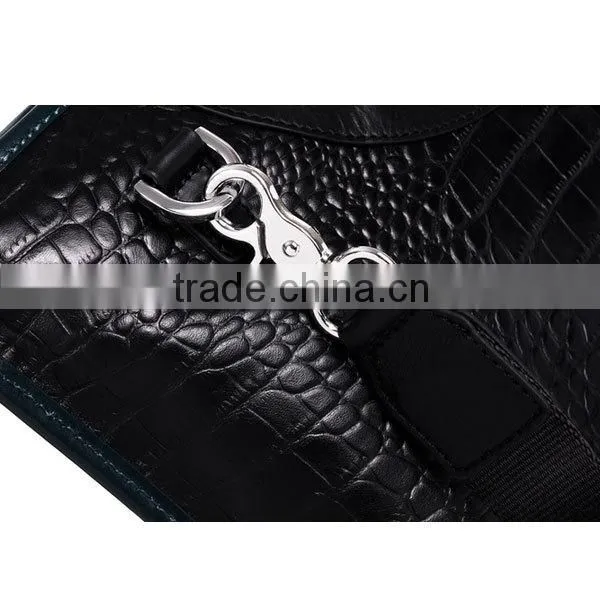 High quality men genuine crocodile leather briefcase leather briefcase business card holder