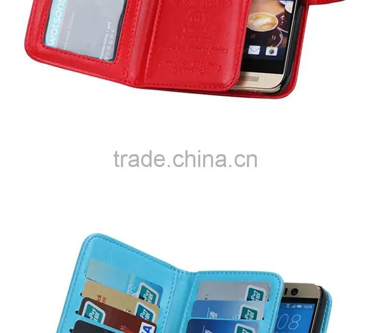 Wallet Credit Card Stand Leather Case For Samsung Galaxy S6 G9200/HTC One M9,Leather Case For HTC ONE 2 M9 Amazon mobile phones