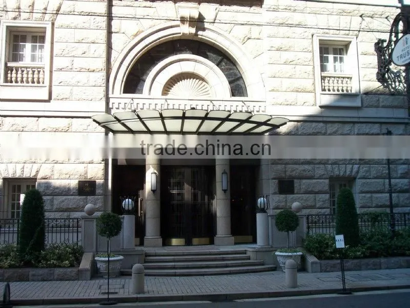 Exterior white limestone wall cladding