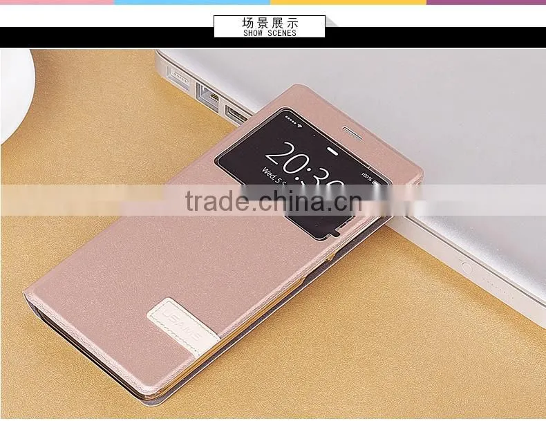 USAMS Muge Series PU Leather Flip Case for Xiaomi 5 with PC Back Cover Wallet Case with View Window MT-5313