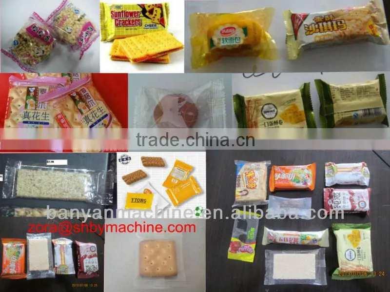 Automatic Soda Biscuit packing machine, Cracker sealing Machinery PLC control touch screen