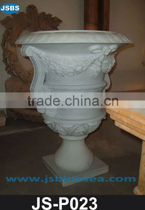 Natural stone garden planter