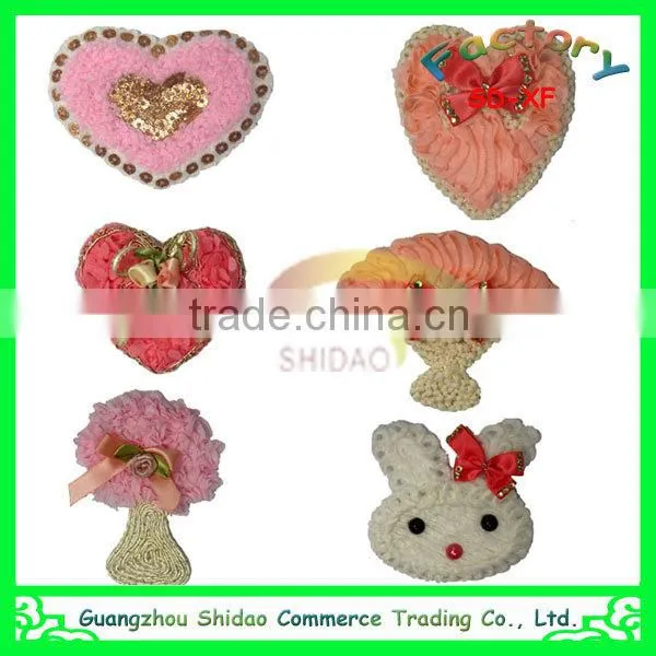 Sewing on clothes sequin applique embroidered green butterfly bead custom embroidery patch
