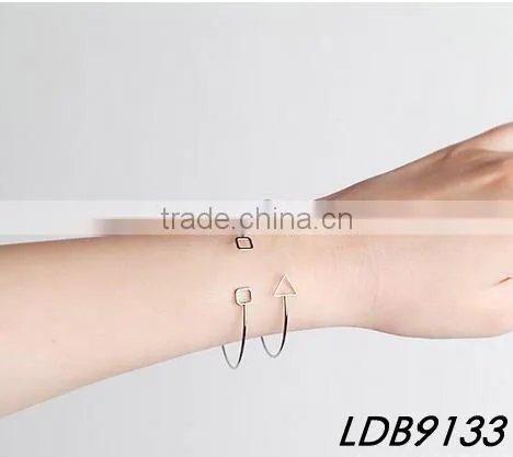 Gold and Gun Metal Alloy Interval Bracelets Fashion Jewelry