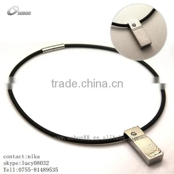 2016 new product health titanium pendant necklace, titanium germanium negative ion energy neckalce