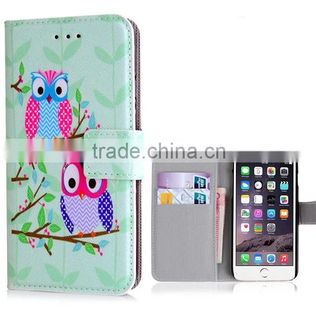 Printed PU Flip Wallet Leather Case For LG G3 With Stand